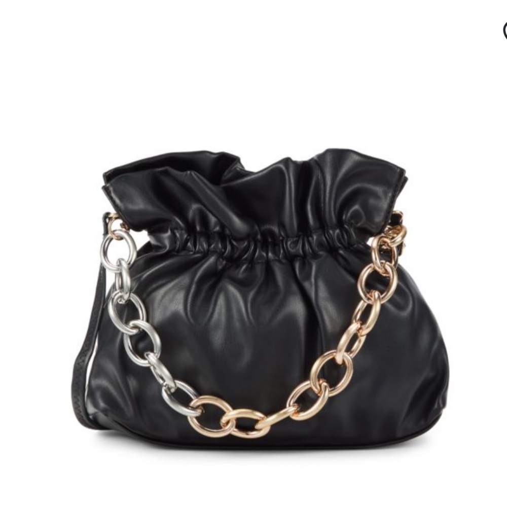 EUC Chain (two-toned) bucket bag. Cinched at the top. Bought at Saks Fifth Ave!🖤